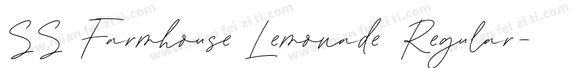 SS Farmhouse Lemonade Regular字体转换